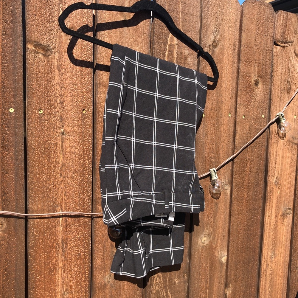 Black striped dress pants